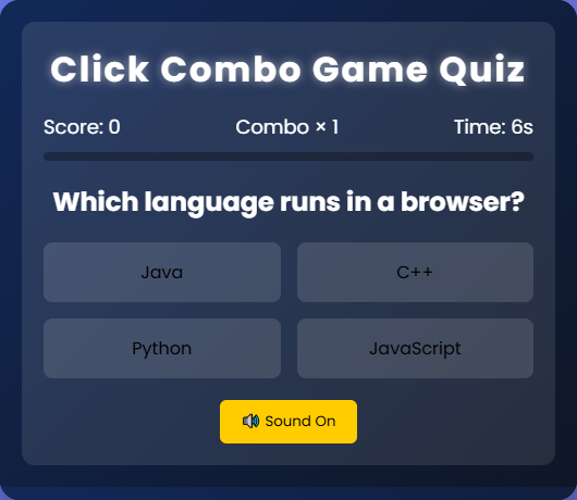 Click Combo Quiz