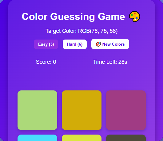 Color Guessing Game