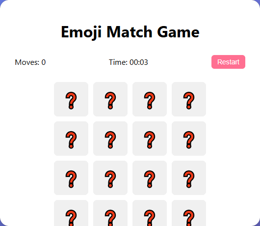 Emoji Match Game