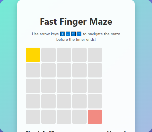 Fast Finger Maze