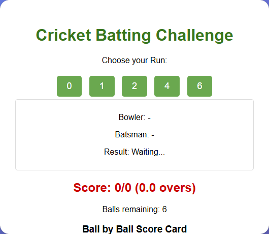 Hand Cricket