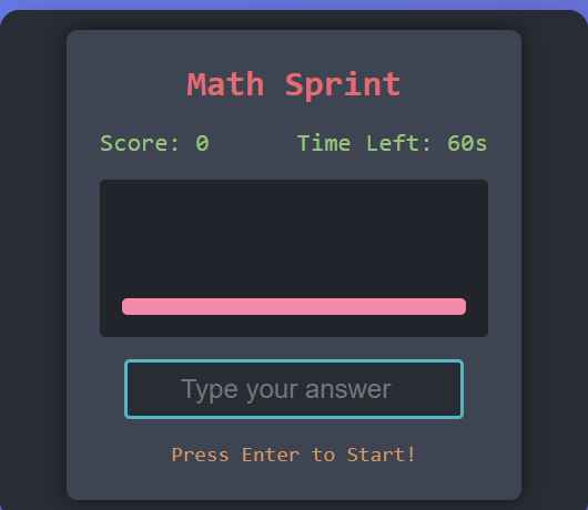 Math Sprint