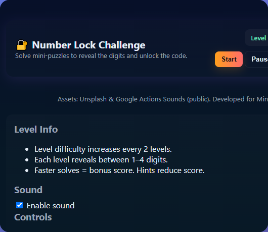 Number Lock