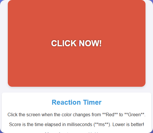 Reaction Timer Game