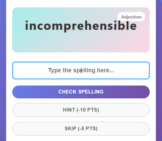 Spelling Champion