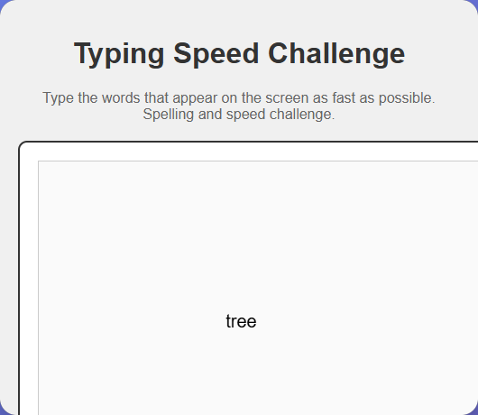 Typing Speed Challenge