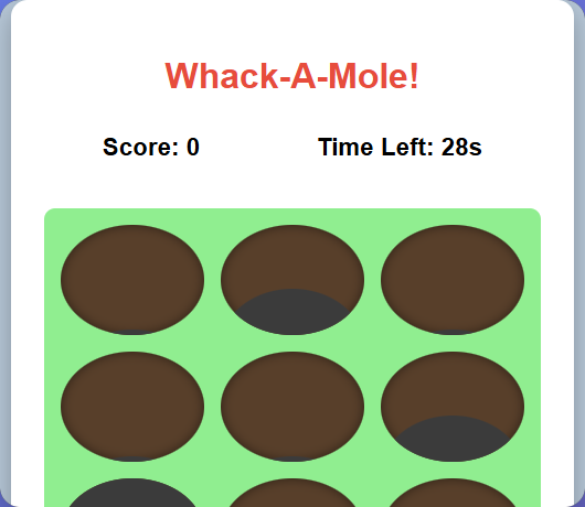Whack A Mole Game