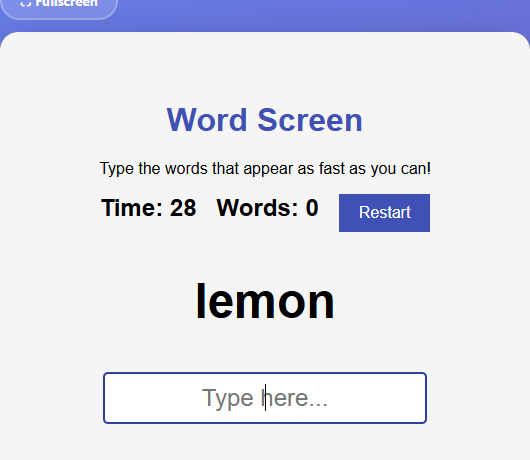 Word Screen
