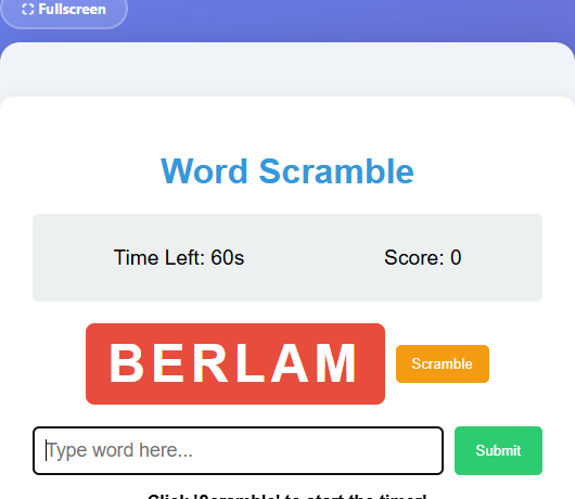 Word Scrumble